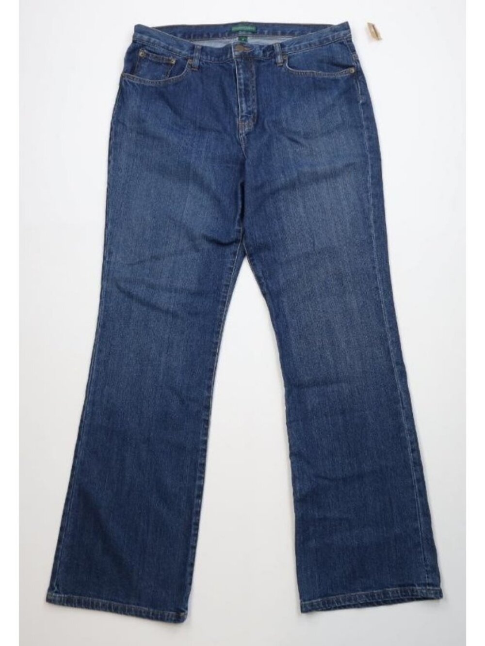 Deadstock Vtg 90s Ralph Lauren Womens 14 Stretch Bootcut Flared Wide Leg Jeans